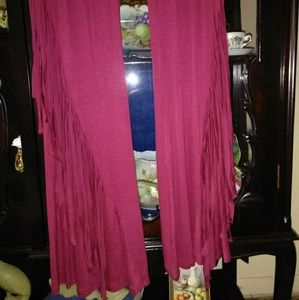 Hyp Boutique FRINGED BUGUNDY BELLBOTTOM pants